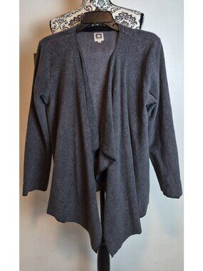 Anne Klein Women's Open Front Cardigan Gray Size M